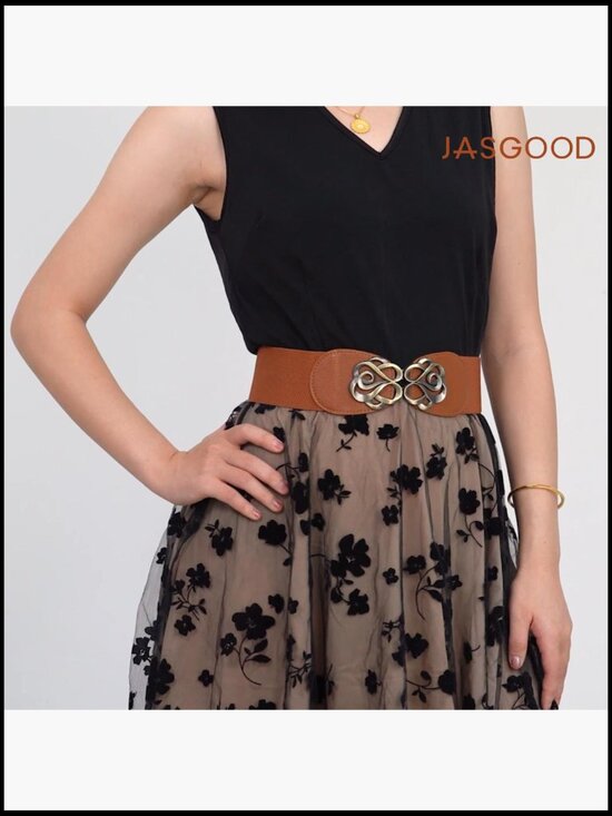 Stretchy Elastic Waist Belts 4 Pack Vintage Style 2.36\